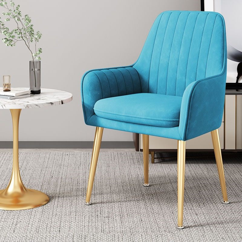 Modern Accent Chair with Gold Legs Stornfield