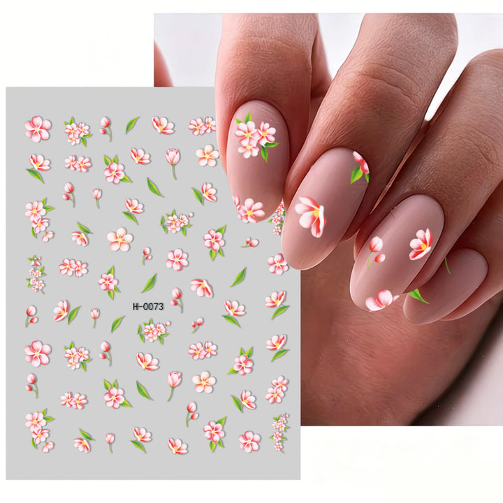 Floral Design Nail Art Sticker Set