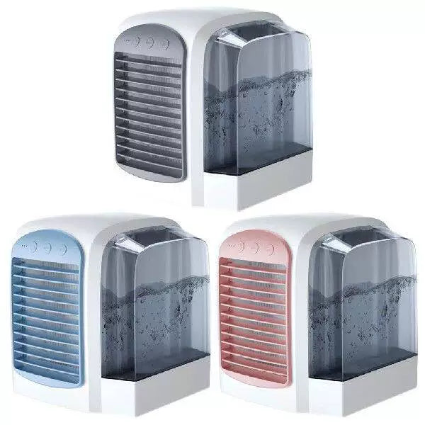 Unisex one-size compact personal evaporative air cooler and humidifier with removable reservoir Stornfield