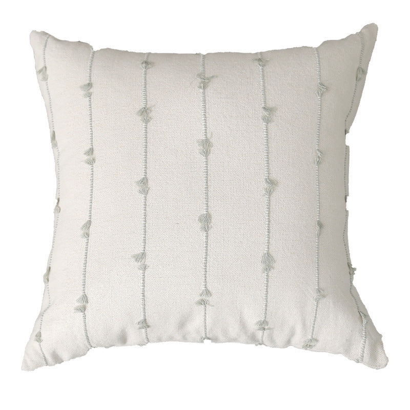 Textured Embroidered Decorative Pillow