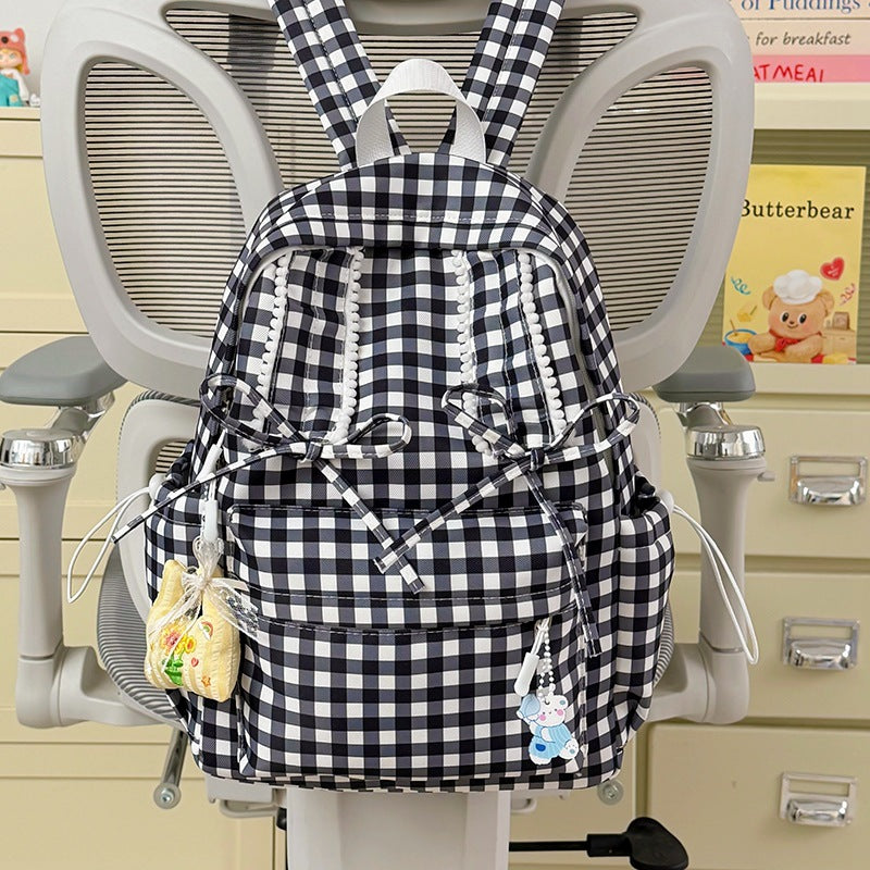 Playful Bunny-Ear Patterned Backpack Stornfield