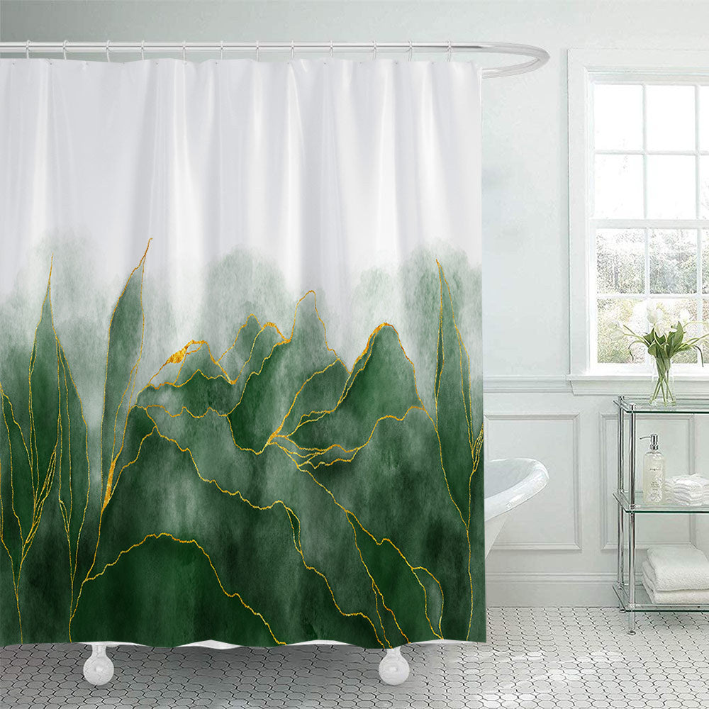 Artistic Marble Print Shower Curtain Stornfield