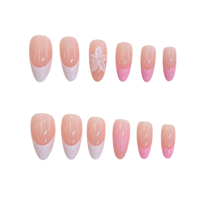 Artistic Floral Press-On Nail Design Stornfield