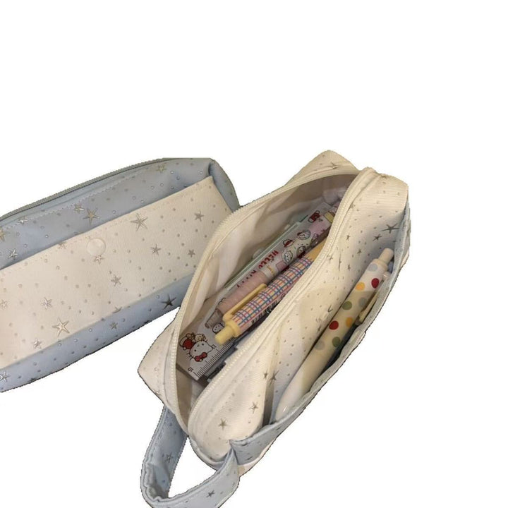 Stylish Star-Patterned Pencil Case
