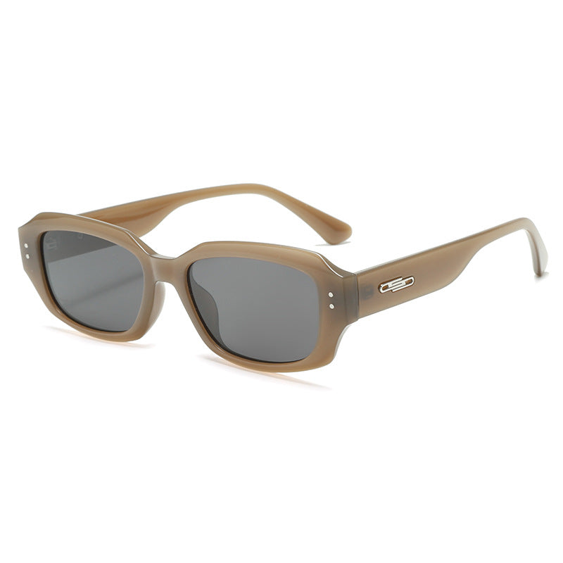 Women fashionable square sunglasses with innovative transparent frame Stornfield