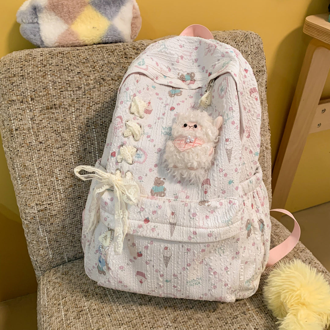 Cute Character Design Embellished Backpack Stornfield