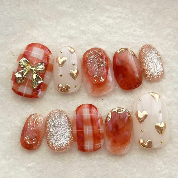 Stylish Festive Press-On Nail Set