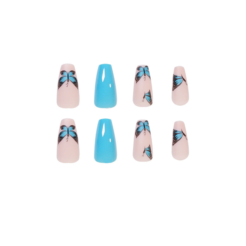 Artful Nail Extensions with Butterfly Motif Stornfield