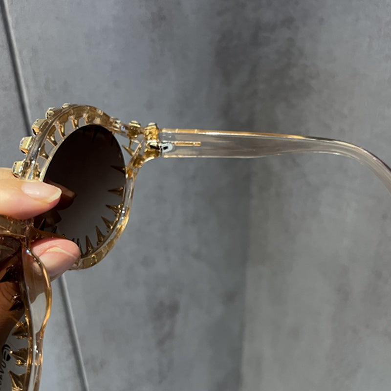 Women's stylish oversized sunglasses with eye-catching stud design Stornfield