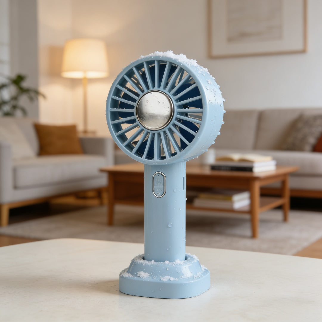 Unisex Portable Hand Fan with Integrated Water Spray Mechanism Stornfield
