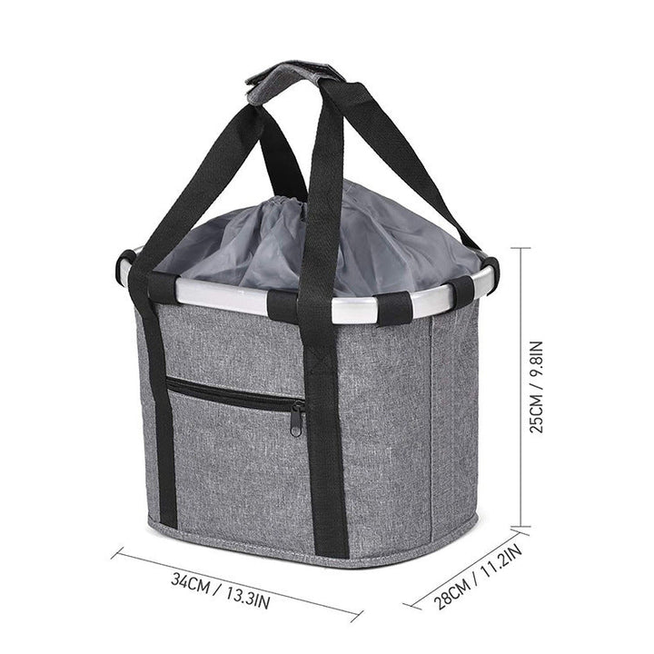 Collapsible Padded Front Bicycle Pet Basket with Safety Leash and Zipper Pocket Stornfield