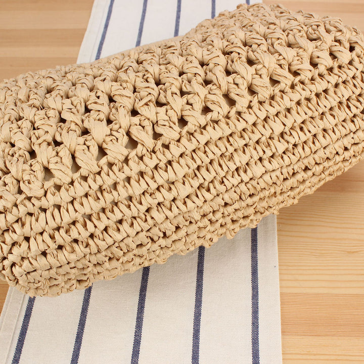 Handbag made of naturally untreated woven material with elegant chain embellishment Stornfield