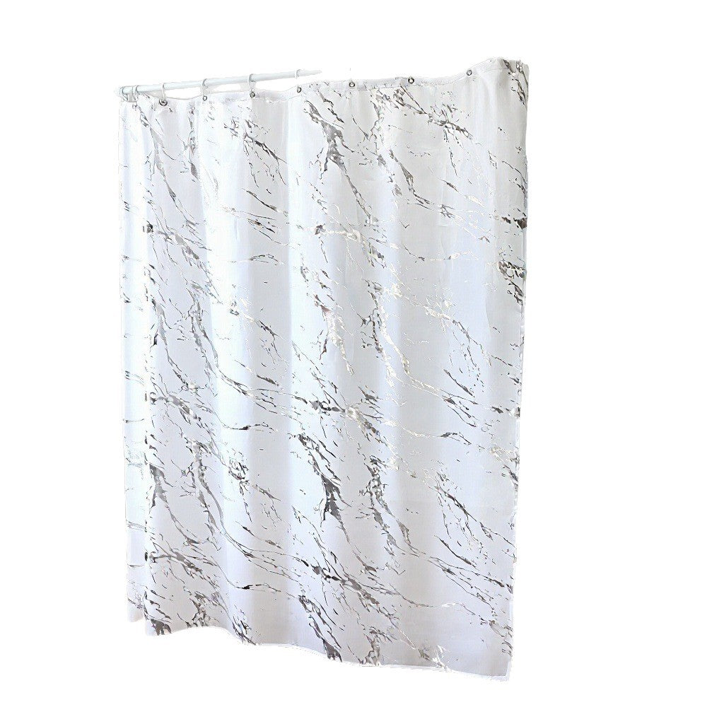 Marble Effect Waterproof Shower Curtain Stornfield