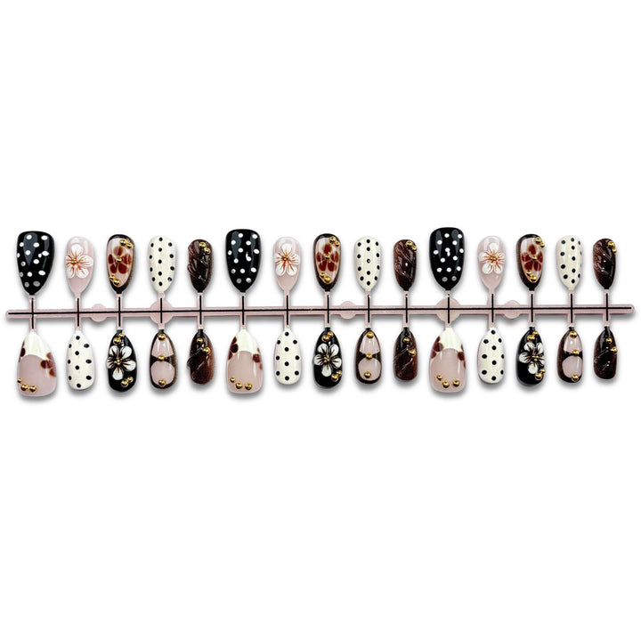 Floral Design Press-On Nail Art Stornfield
