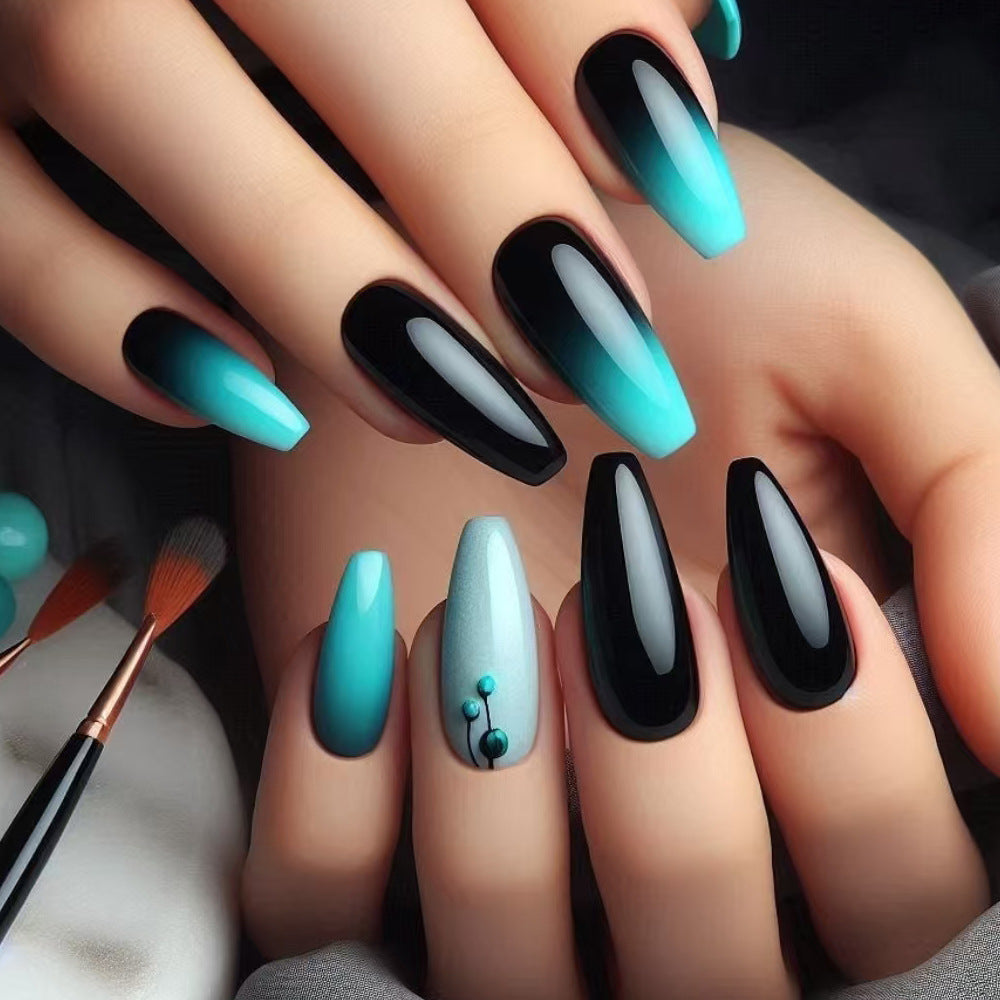 Elegant Gradient Press-On Nails Stornfield