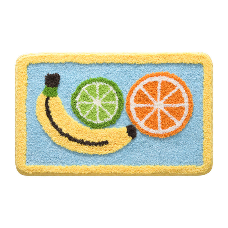 Decorative Fruit Pattern Bath Rug Stornfield