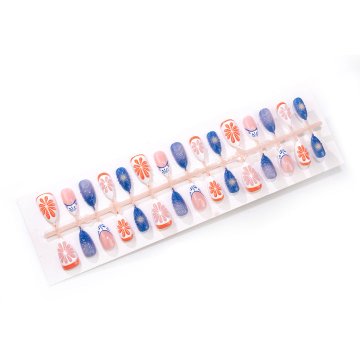 Creative Floral Press-On Nail Set