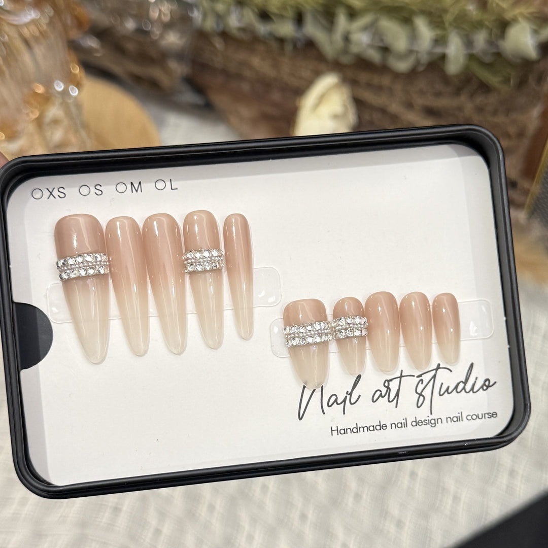 Stiletto Nail Art Tips with Rhinestone Accents Stornfield