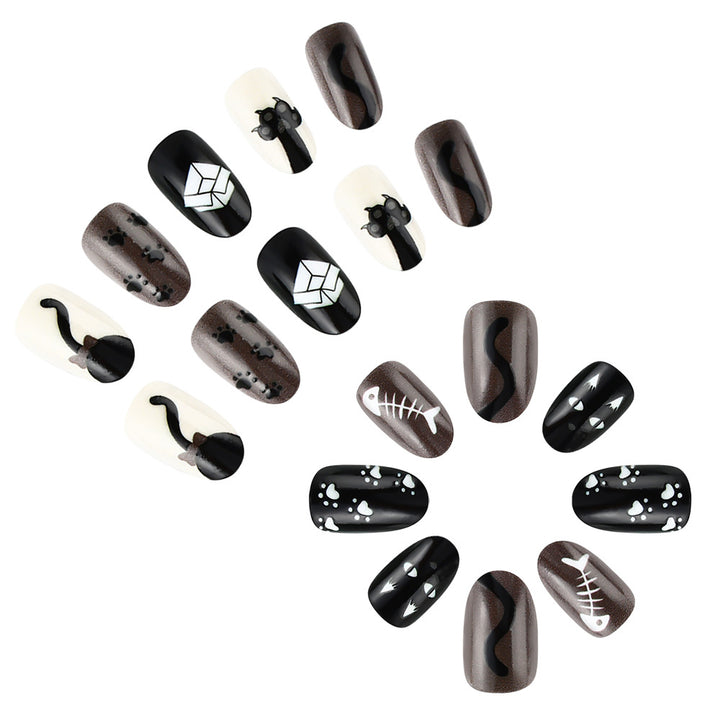 Halloween-Themed Press-On Nail Art Set Stornfield