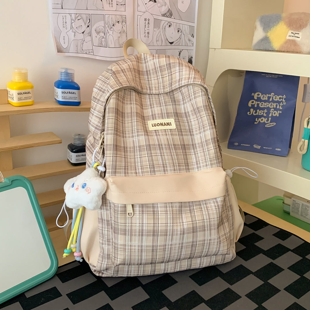Chic Checked Casual Backpack Stornfield
