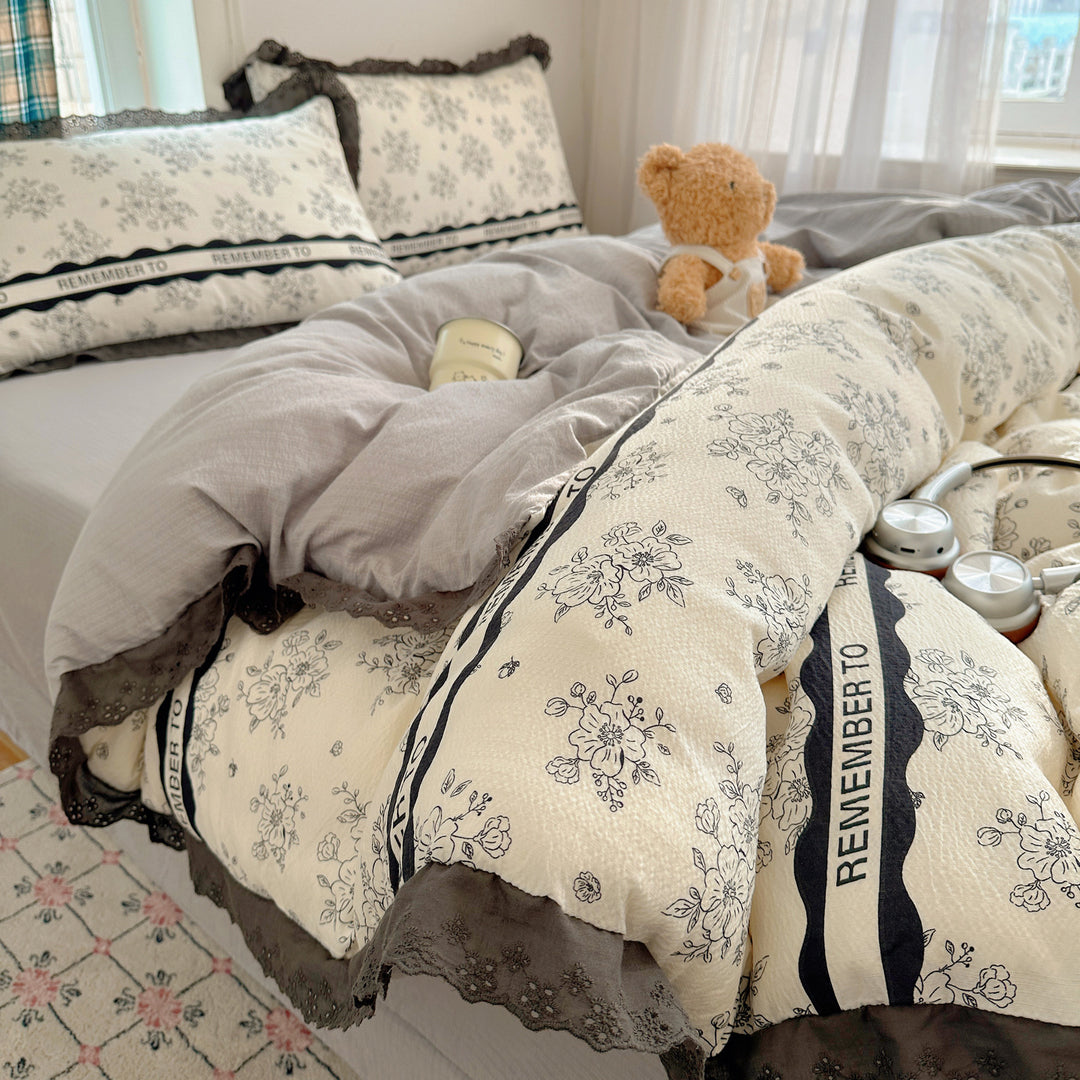 Vintage Floral Patterned Duvet Cover Set