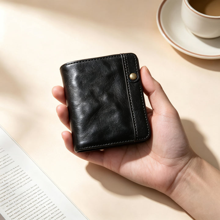 RFID-Blocking Leather Card Wallet