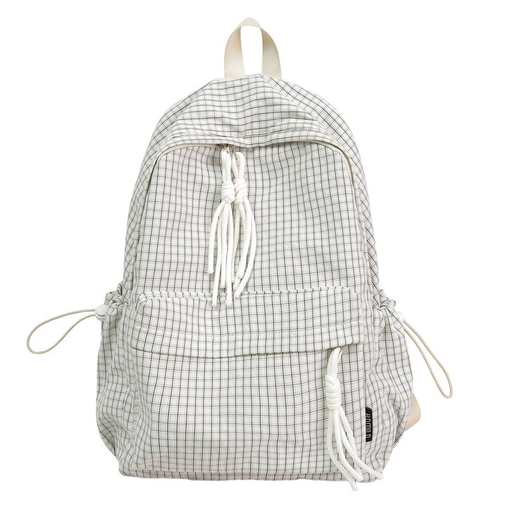 Casual Grid Patterned School Backpack Stornfield