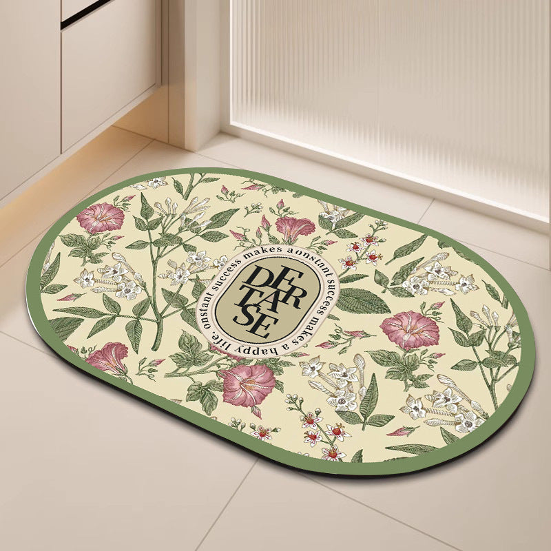 Floral Patterned Bath Mat Stornfield