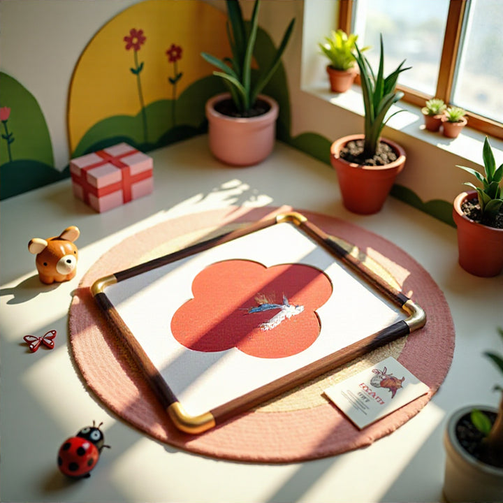 Artistic Framed Bird Illustration