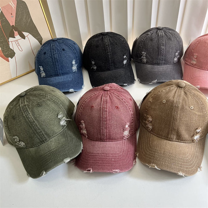 Women's Distressed Denim Baseball Cap Stornfield 1784083631