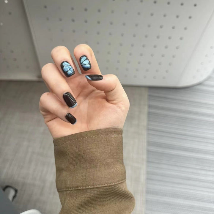 Detailed Floral Acrylic Nail Art Stornfield
