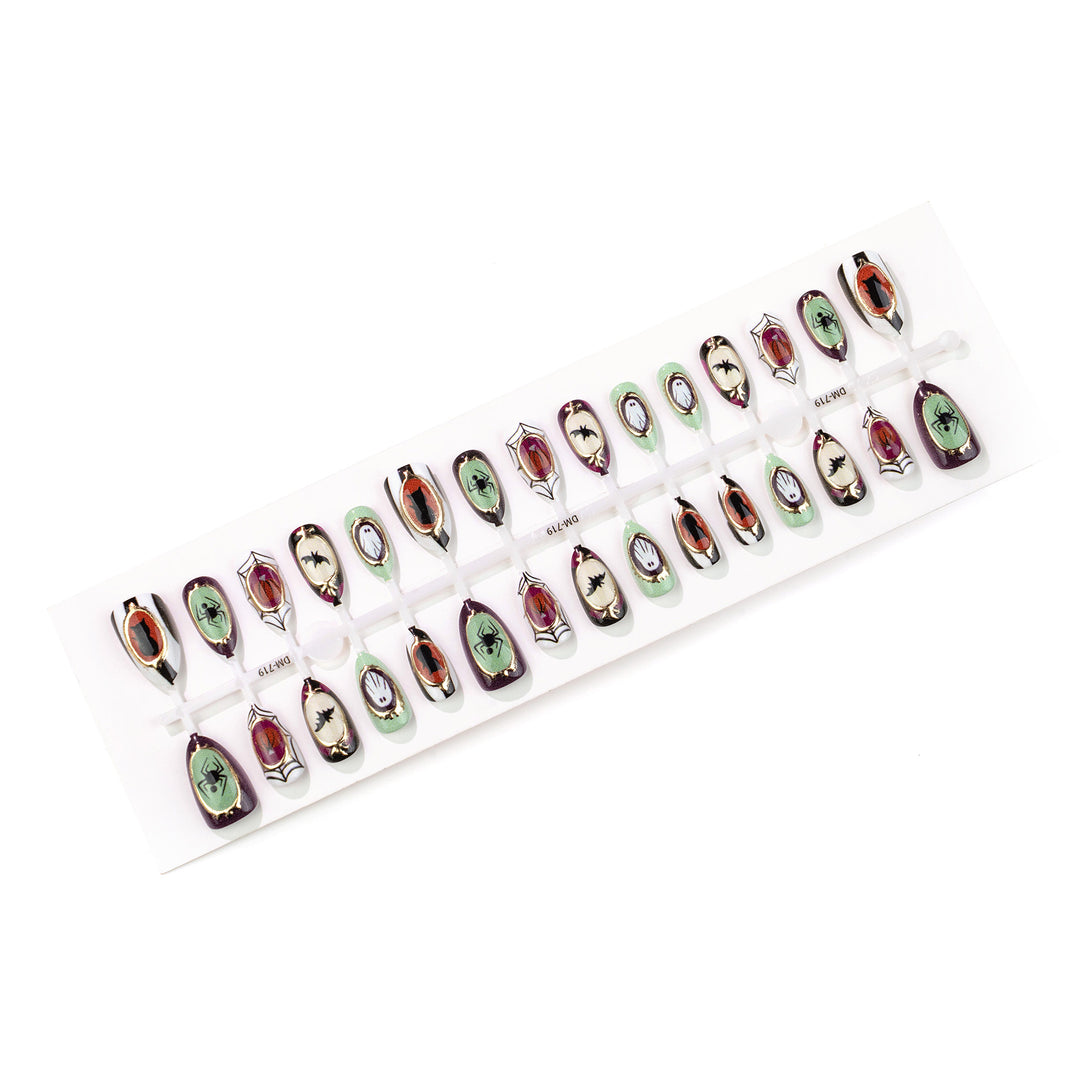 Decorative Halloween-Themed Press-On Nail Art Set Stornfield