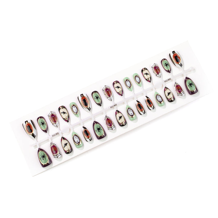 Decorative Halloween-Themed Press-On Nail Art Set Stornfield