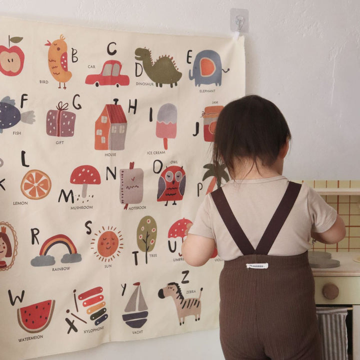 Educational Alphabet Fabric Wall Tapestry