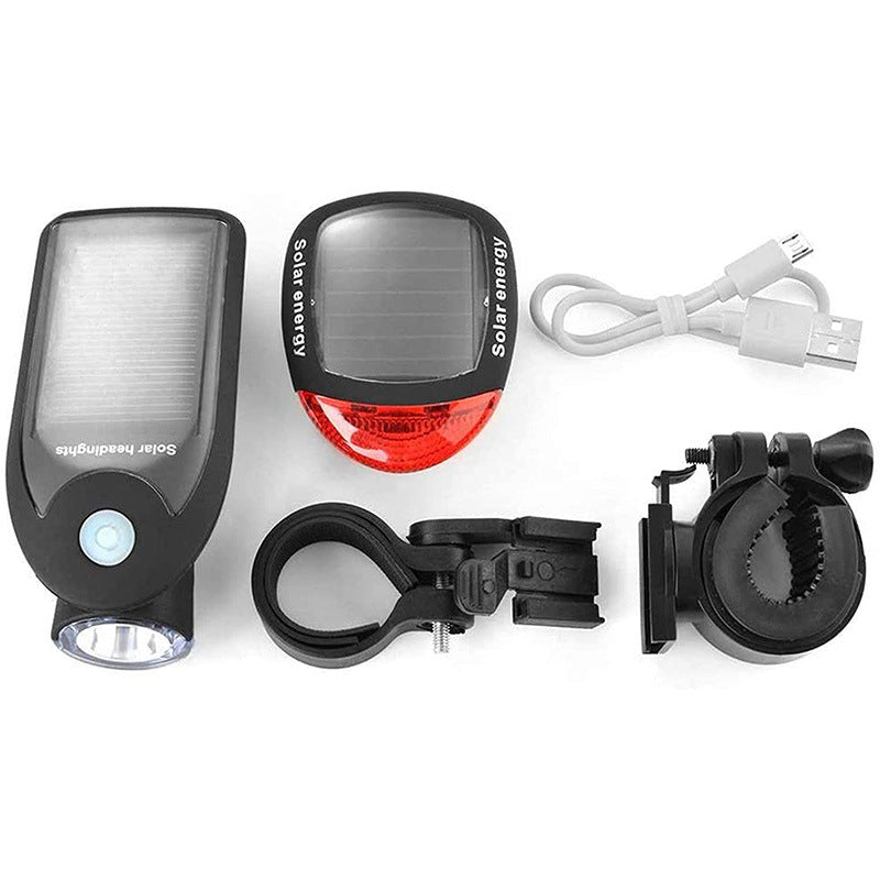 Solar-Powered Bicycle Safety Light Set Stornfield