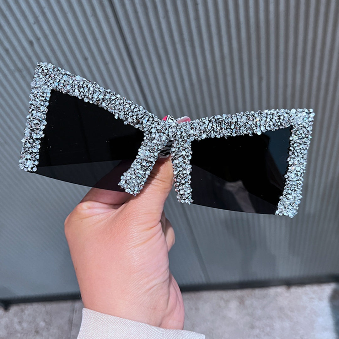 Women's Glamorous Oversized Sunglasses with Sparkling Crystal Frame Stornfield