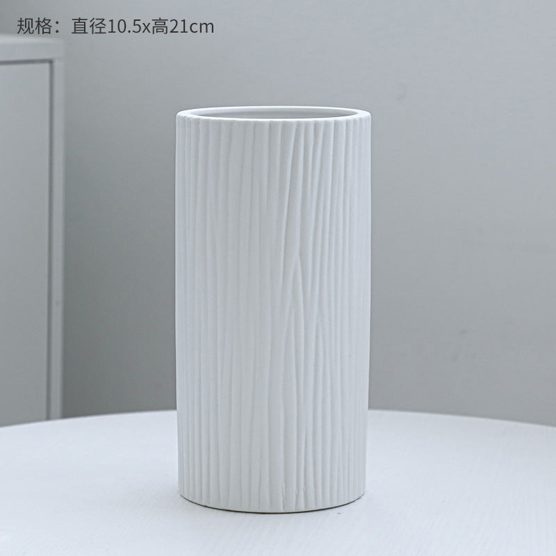 Textured Wood Grain Decorative Vase