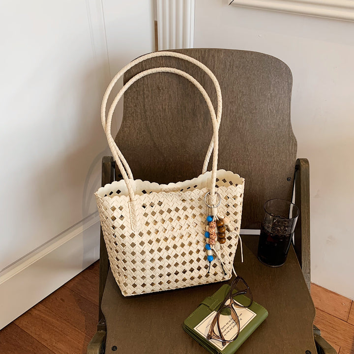 Stylish Woven Leather Tote Bag