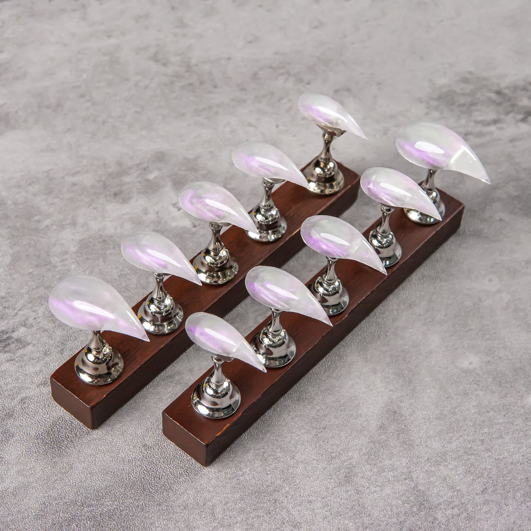 Stiletto Press-On Nail Enhancements with Gem Accents