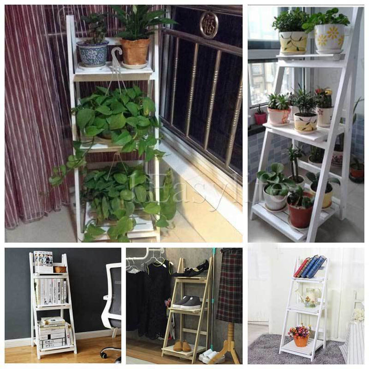 Multi-Tiered Wooden Ladder Shelf Stornfield