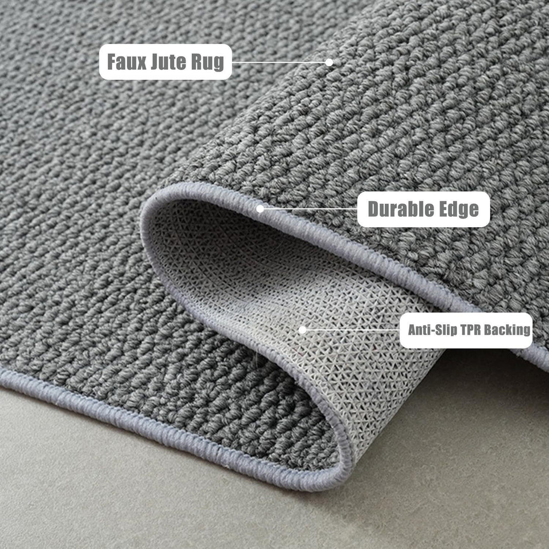 Round Natural Fiber Area Rug