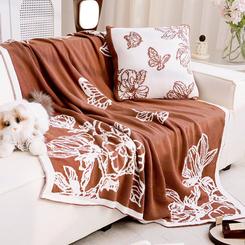 Women's Decorative Throw Blanket with Floral Design Stornfield