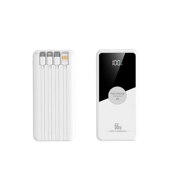 Portable power bank with integrated multi-charging cable and digital charging display Stornfield