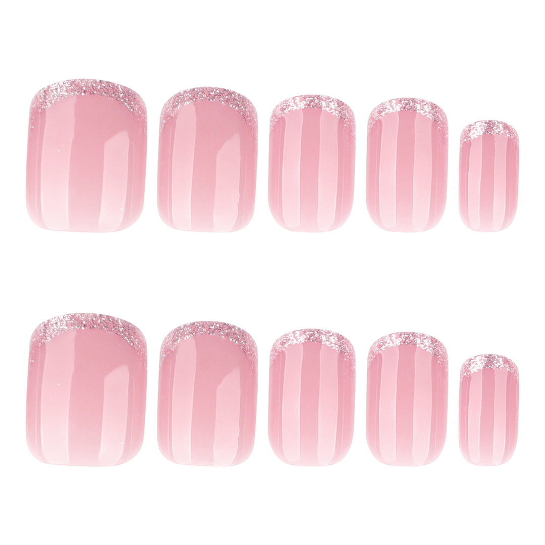 Glamorous nail extensions with glitter finish Stornfield