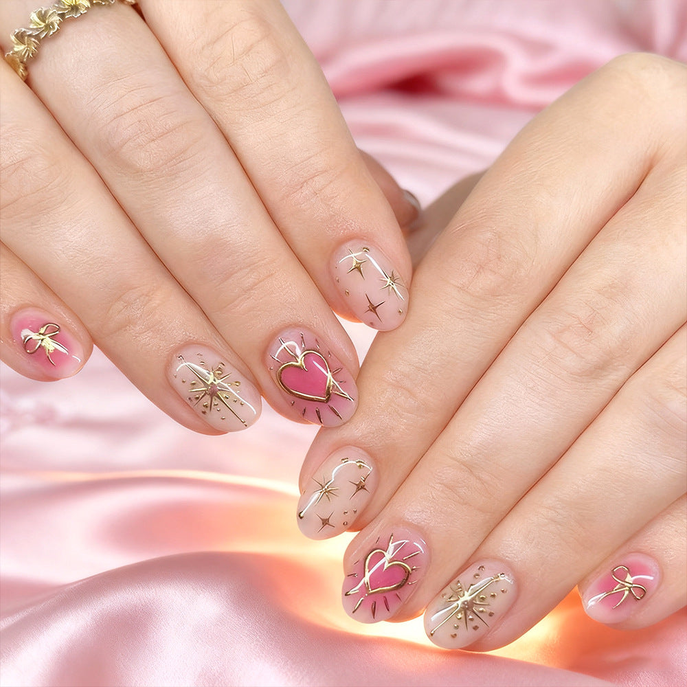 Heart-Embellished Nail Art Set Stornfield
