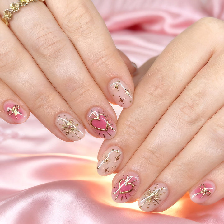 Heart-Embellished Nail Art Set Stornfield