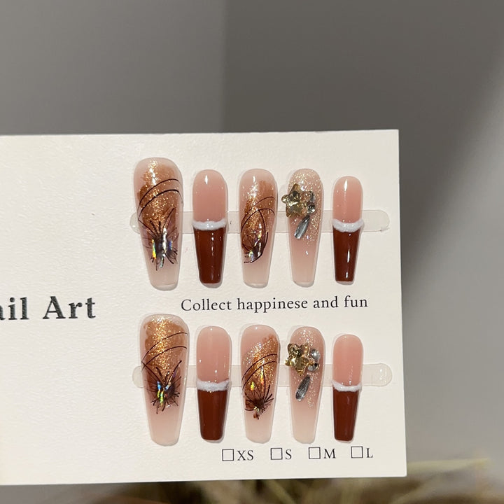 Artistic Glitter Press-On Nail Designs