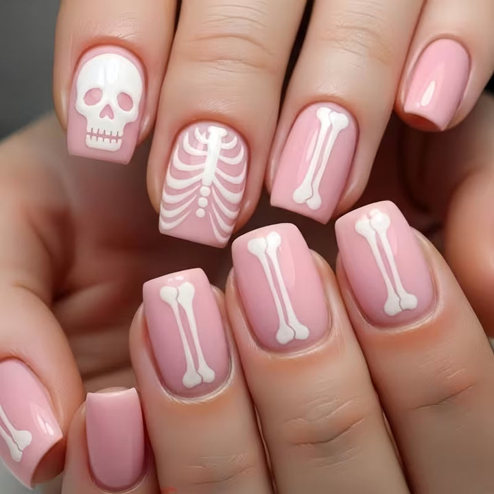 Halloween-Themed Skeleton Nail Art Stornfield