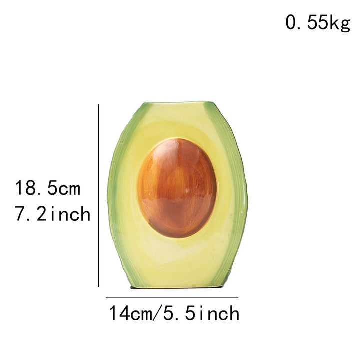 Avocado Shaped Decorative Vase