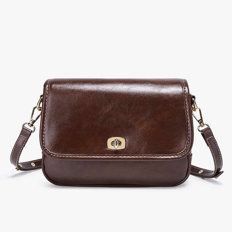 Stylish Faux Leather Crossbody Bag